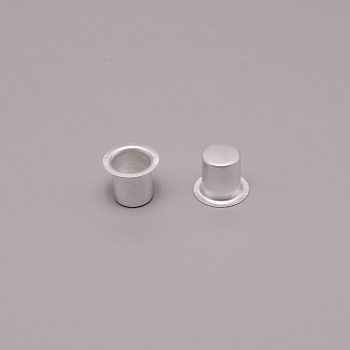 Aluminum Candle Cup, for Jar Candle Accessories, Hat Shape, Platinum, 1.5x1.8cm, Inner Diameter: 1.2cm