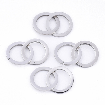 201 Stainless Steel Linking Rings, Quick Link Connectors, Laser Cut, Ring, Stainless Steel Color, 12x1mm, Inner Diameter: 9mm, about 2pcs/set