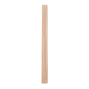 Beech Wood Sticks, Round Dowel Rod, for Braiding Tapestry, Column, PeachPuff, 300x3mm