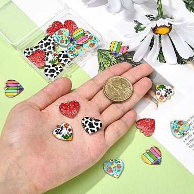 25Pcs 5 Styles Alloy Enamel Pendants(ENAM-CJ0002-72)-4