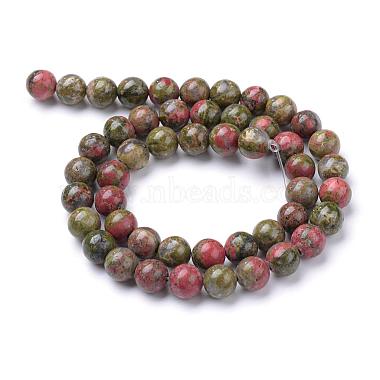 Natural Unakite Bead Strands(G-R345-8mm-49)-2