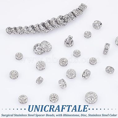 unicraftale 40piezas 4 estilo 316 cuentas espaciadoras de acero inoxidable quirúrgico(RB-UN0001-07)-6