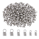 300Pcs 3 Size 304 Stainless Steel Coil Cord End(STAS-DC0013-11)-1