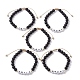 5 pcs 5 ensemble de bracelets de perles tressées en perles rondes en verre de style(BJEW-JB10014)-4