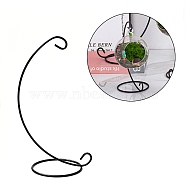 Iron Display Stand, Plant Hanger, Ornaments Display Holder, for Hanging Globe Witch Ball Art Craft, Home Party Decorations Hook, Black, 28x12x11cm(IFIN-H062-B-02)
