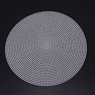 DIY Flat Round Plastic Mesh Sheet, for Knitting Bag Bottom Accessories, White, 20x0.15cm(DIY-WH0258-30B)