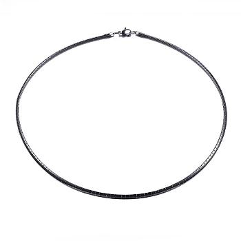 304 Stainless Steel Necklaces, Herringbone Chains, Gunmetal, 17.72 inch(45cm)