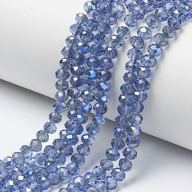 Cornflower Blue Rondelle Glass Beads