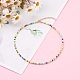 Mixed Styles Round Glass Seed Beaded Necklaces(NJEW-JN03362)-5