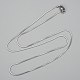 304 Stainless Steel Square Snake Chains Necklaces(NJEW-P170-01P-02)-1