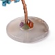 Natural Turquoise Chips & Agate Pedestal Display Decorations(DJEW-A001-04A)-3