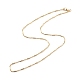 Brass Ball and Column Link Chains Necklace for Women(NJEW-P265-22G)-2