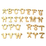26Pcs Ion Plating(IP) 304 Stainless Steel Connector Charms, for Personalized Name Necklace Making, Letter A~Z Links, Golden, 9.5~11x6.5~13.5x1.5mm, Hole: 1.2mm(STAS-C081-01G)