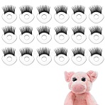 24Pcs Plastic Doll Eyes, with Eyelash, Clear, 32x26.5x10.5mm, Inner Diameter: 8mm(DIY-PH0033-07B)