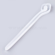 Hairpin DIY Silicone Molds, Resin Casting Molds, For UV Resin, Epoxy Resin Jewelry Making, Hair Stick Molds, White, 18.3x2.9x0.9cm(X-DIY-WH0072-18)