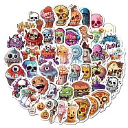 50Pcs Halloween PVC Self-Adhesive Stickers, Waterproof Decals, for DIY Albums Diary, Laptop Decoration Cartoon Scrapbooking, Food, 40~60mm(STIC-PW0013-009)
