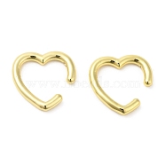 Rack Plating Brass Heart Cuff Earrings for Women, Long-Lasting Plated, Lead Free & Cadmium Free, Real 18K Gold Plated, 20x19.5x3mm(EJEW-D059-16G)