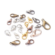 Alloy Lobster Claw Clasps, Parrot Trigger Clasps, Cadmium Free & Lead Free, Mixed Color, 10~21x5.5~12x3~4mm, Hole: 1~2.5mm(PALLOY-XCP0001-31)