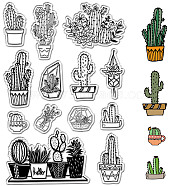 Custom PVC Plastic Clear Stamps, for DIY Scrapbooking, Photo Album Decorative, Cards Making, Stamp Sheets, Film Frame, Cactus, 160x110x3mm(DIY-WH0439-0311)