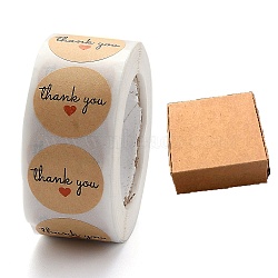 30Pcs Eco-Friendly Square Folding Kraft Paper Shipping Box, Mailing Box, with Round Dot Thank You Stickers, Brown, Finish Product: 9.5x9.5x3.5cm(CON-CJ0001-18)