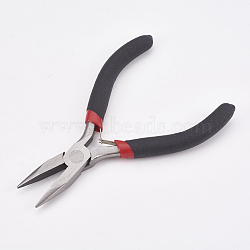 45# Carbon Steel Jewelry Pliers, Needle Nose Pliers, Polishing, Black, 12x7.5x1cm(PT-L004-53)