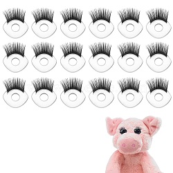 24Pcs Plastic Doll Eyes, with Eyelash, Clear, 32x26.5x10.5mm, Inner Diameter: 8mm(DIY-PH0033-07B)