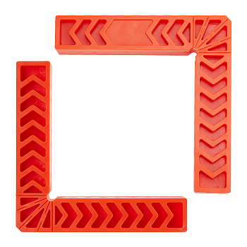8 Inch Plastic Precision Machinist Square, Engineer Woodworking Square, L-Shaped, Dark Orange, 19.9x19.9x2.8cm