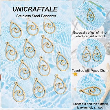 unicraftale 12шт 201 подвески из нержавеющей стали(STAS-UN0045-95)-5