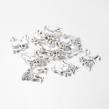 Antique Silver Dog Alloy Charms