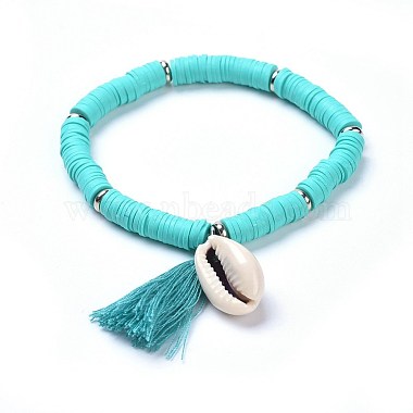 Handmade Polymer Clay Heishi Beads Stretch Bracelets(BJEW-JB04251-M)-2