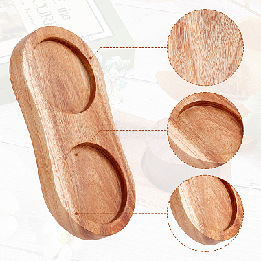 2-Slot Wooden Salt and Pepper Mill Tray(WOOD-WH0030-31)-4