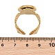 Shell Shape 304 Stainless Steel Cuff Ring Components(SA-CBA098D-03G-D)-3