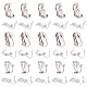 60Pcs 3 Style 304 Stainless Steel Clip-on Earring Findings(FIND-DC0001-02)-1