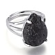 Adjustable Natural Lava Rock Finger Rings(RJEW-F107-A10)-3