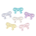 CCB Plastic Imitation Pearl Beads, Bowknot with Star, Mixed Color, 17.5x30x9mm, Hole: 2.5mm, about 360pcs/500g(PL-N007-07)