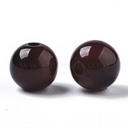 Resin Beads, Imitation Gemstone, Round, Coconut Brown, 8mm, Hole: 1.6mm(RESI-S387-015A-02)