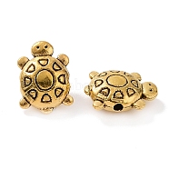 Tibetan Style Alloy Beads, Tortoise, Antique Golden, 13x9.5x5mm, Hole: 1.5mm, 724pcs/1000g(FIND-H038-24AG)