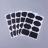 Waterproof Chalkboard Sticker Labels, Adhesive Stickers, Kitchen Pantry Home Bottles And Office Label Sticker, Black, 15.6x11.5x0.02cm(DIY-WH0143-39)