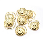 Alloy Pendants, Flat Round, Golden, Lead Free and Cadmium Free and Nickel Free, 30.5x29x1mm, Hole: 1.5mm(X-EA11901Y-NFG)