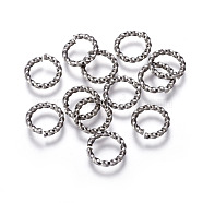 304 Stainless Steel Open Jump Rings, Twist, Stainless Steel Color, 11.5x1.5mm, Inner Diameter: 8mm(STAS-I102-01)