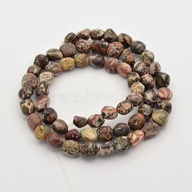 Brins de perles de jaspe en peau de léopard naturel(G-P070-56)-2