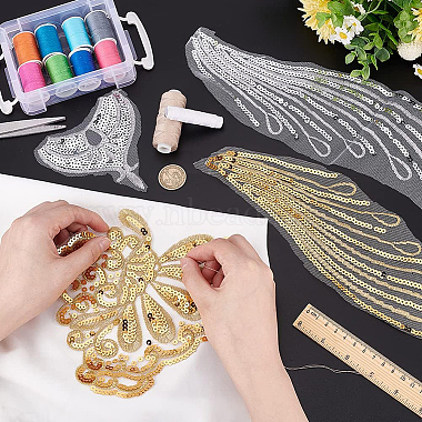 2 Sets 2 Colors Lace Embroidery Costume Accessories(DIY-BC0009-38)-3