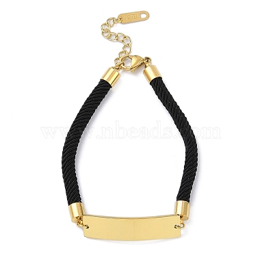 Black Rectangle Nylon Bracelets