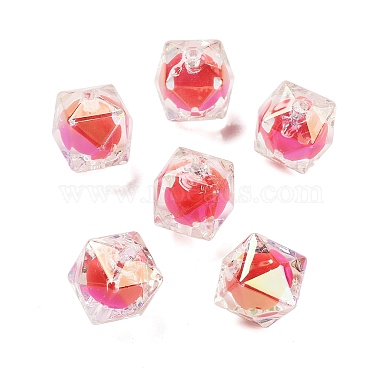 FireBrick Polygon Acrylic Beads