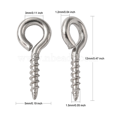 304 Stainless Steel Screw Eye Pin Peg Bails(STAS-L234-165A-P)-2