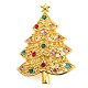 Christmas Theme Alloy Colorful Rhinestone Brooches(JEWB-S022-02C-G)-1