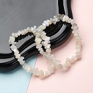 Natural White Moonstone Stretch Bracelets, Nuggets, 2-1/8 inch(5.5cm)(BJEW-JB03681-09)