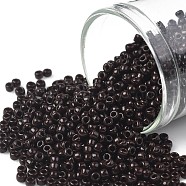 TOHO Round Seed Beads, Japanese Seed Beads, (46D) Opaque Deep Chocolate Brown, 11/0, 2.2mm, Hole: 0.8mm, about 5555pcs/50g(SEED-XTR11-0046D)