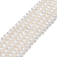 Natural Cultured Freshwater Pearl Beads Strands, Potato, Beige, 3~4x4~5x4~4.5mm, Hole: 0.5mm, about 93~94pcs/strand, 14.57~14.65(37~37.2cm)(PEAR-F018-07-01)