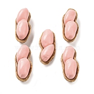 Opaque Resin Decoden Cabochons, Imitation Nut, Peanuts, Pink, 29x12x12mm(RESI-H156-02-05)